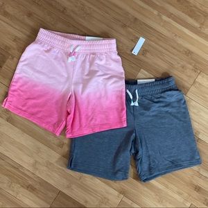 2 Pair French Terry Bermuda Shorts (Girls/Medium/8)